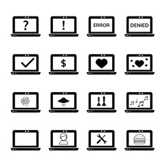 Computer monitors set on white background