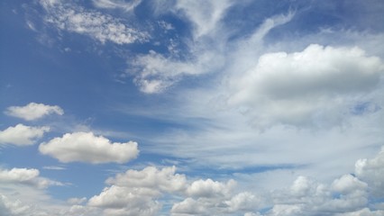 Fototapeta na wymiar Cloud Formations On A Warm Summer Day