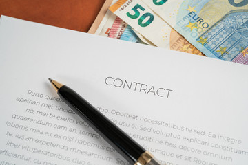 Contract with a pen