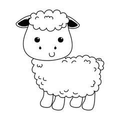Isolated sheep cartoon vector design