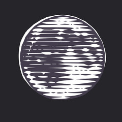 Vector illustration of the moon.