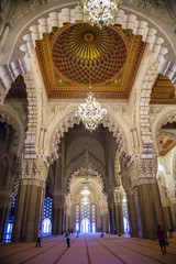 Fototapeta premium Interior of Hassan II Mosque of Casablanca. Morocco