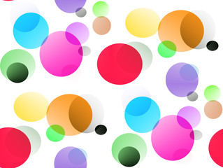 Colorful bubbles seamless repeat pattern design illustration.