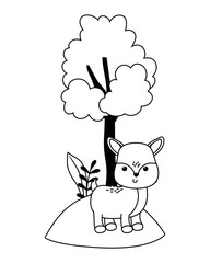 Isolated reindeer cartoon design vector illustration