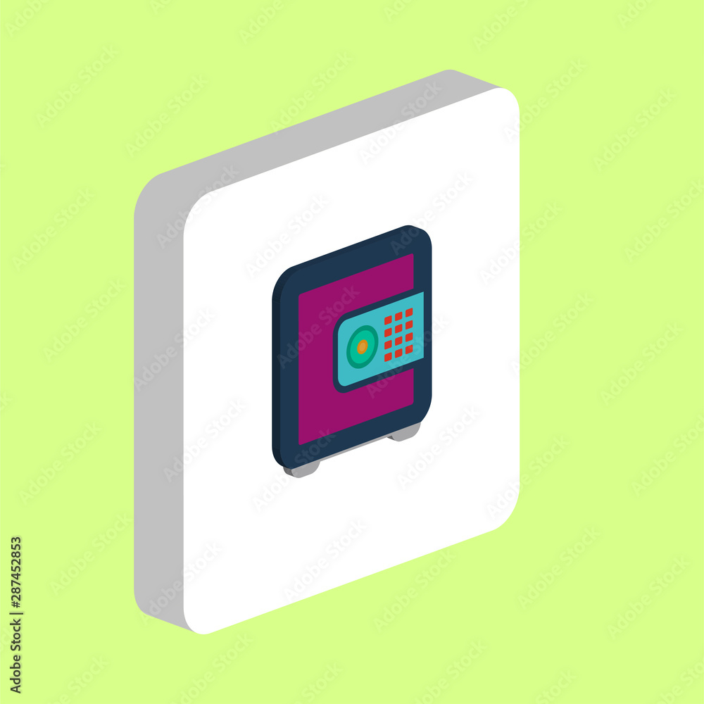 Poster strongbox computer symbol