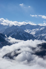 Fototapeta premium view of Mayrhofen ski resort, Austrian Alps