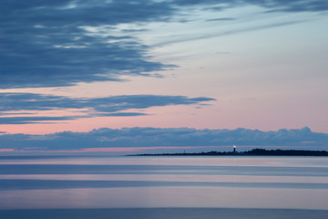 Fototapeta na wymiar The Gulf of Finland, Estonia.Wild rocky coastline of the Baltic sea