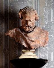 Giuseppe Verdi, terracotta bust by Vincenzo Gemito, at Villa Verdi