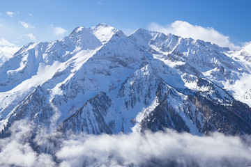 view of Mayrhofen ski resort, Austrian Alps