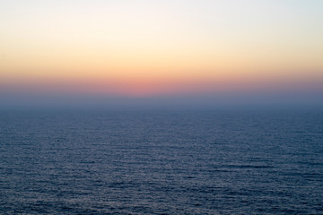 horizont at sunset in the atlantic ocean