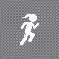 Woman Running Icon , Vector Illustration