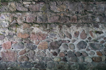 Wall of stone as texture and background
