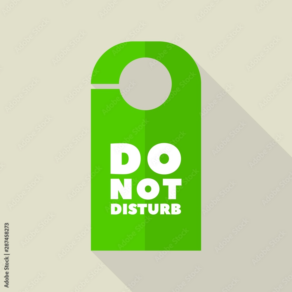 Aufkleber do not disturb hanger icon. flat illustration of do not disturb hanger vector icon for web design