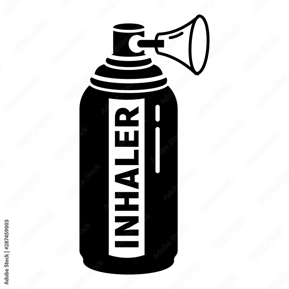 Poster spray inhaler icon. simple illustration of spray inhaler vector icon for web design isolated on whit