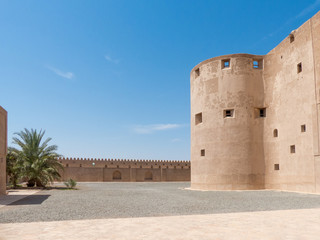 Fototapeta na wymiar Jibreen Castle in Jibreen (Jabreen, جبرين, Jabrin‎) Sultanate of Oman