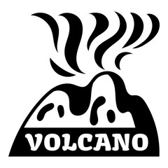 Volcano erruption logo. Simple illustration of volcano erruption vector logo for web design isolated on white background