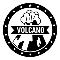 Active volcano logo. Simple illustration of active volcano vector logo for web design isolated on white background