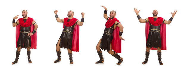 Gladiator isolated on white background