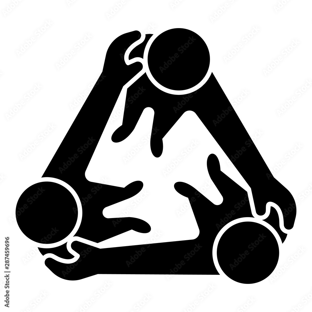 Aufkleber teamwork icon. simple illustration of teamwork vector icon for web design isolated on white backgrou
