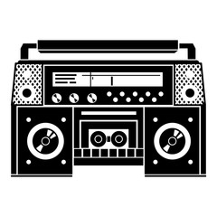 Boombox icon. Simple illustration of boombox vector icon for web design isolated on white background