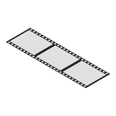 Video film icon. Isometric of video film vector icon for web design isolated on white background