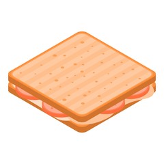 Toast icon. Isometric of toast vector icon for web design isolated on white background