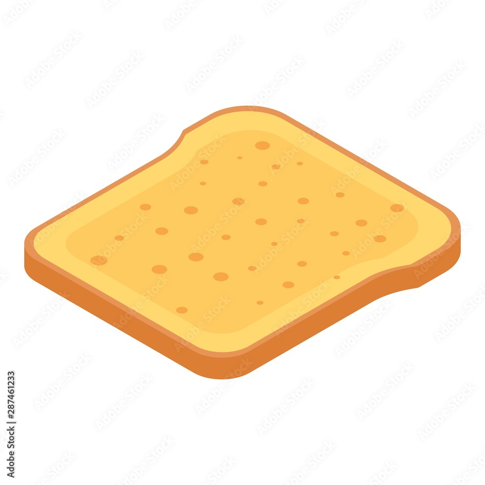 Poster hot toast icon. isometric of hot toast vector icon for web design isolated on white background