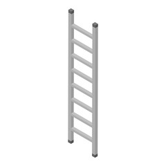 Steel ladder icon. Isometric of steel ladder vector icon for web design isolated on white background