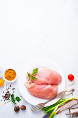 raw chicken fillet