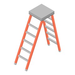 Library ladder icon. Isometric of library ladder vector icon for web design isolated on white background