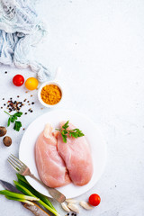 raw chicken fillet