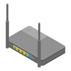 Broadbrand router icon. Isometric of broadbrand router vector icon for web design isolated on white background