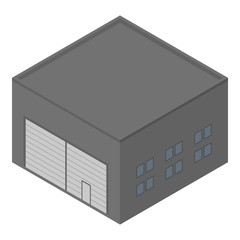 Warehouse hangar icon. Isometric of warehouse hangar vector icon for web design isolated on white background