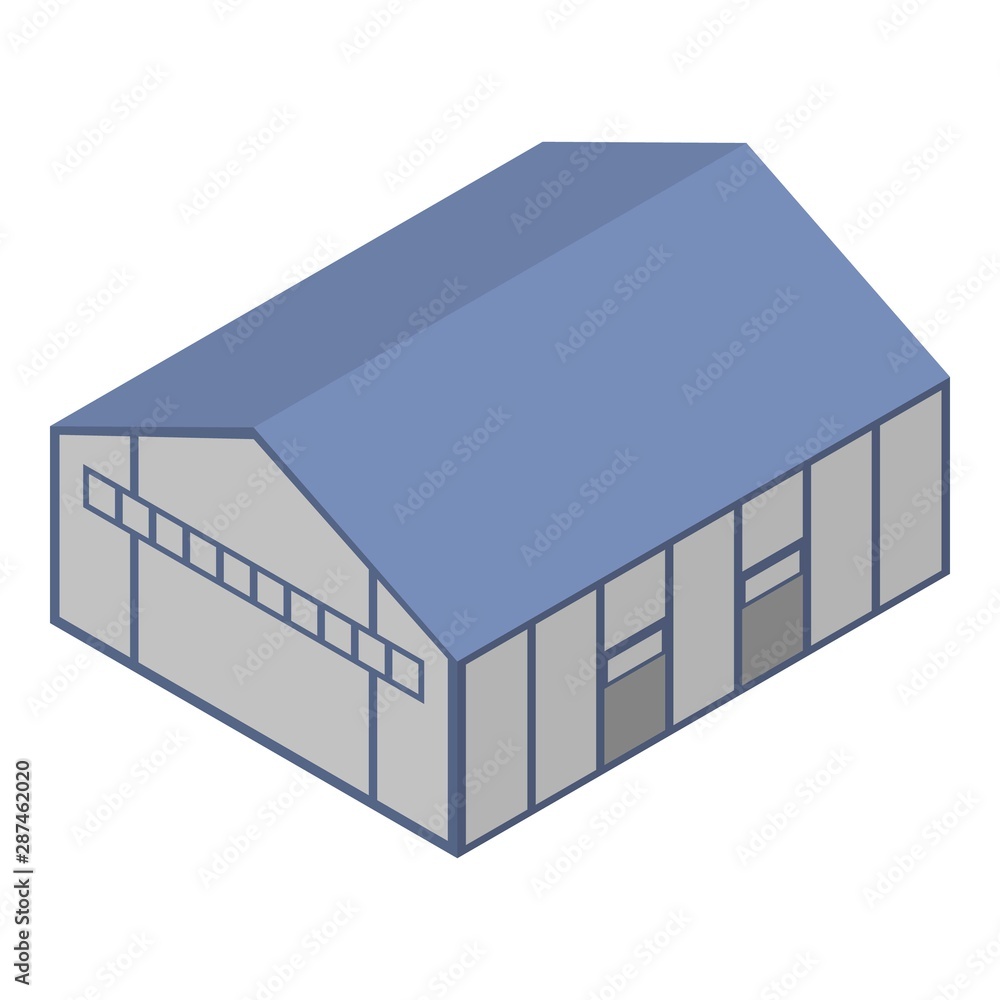 Poster terminal hangar icon. isometric of terminal hangar vector icon for web design isolated on white back
