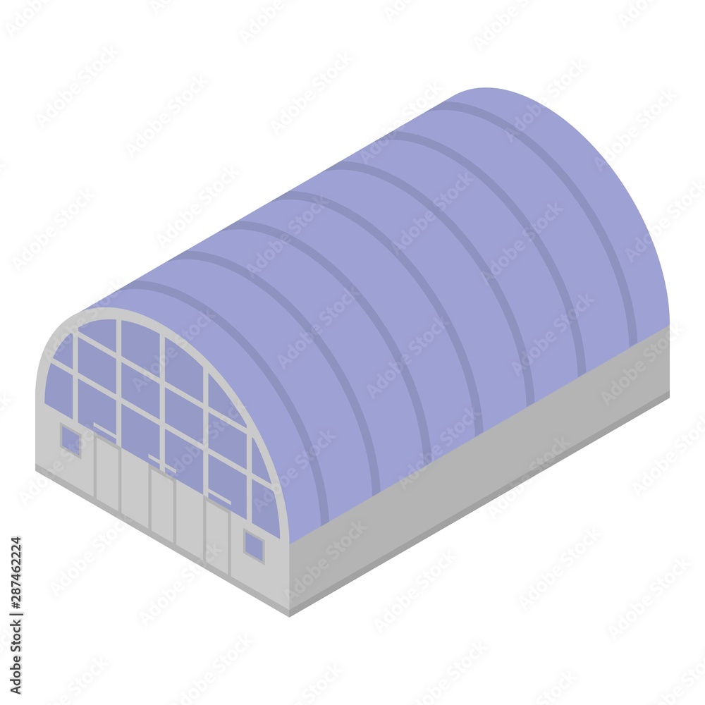Poster technology hangar icon. isometric of technology hangar vector icon for web design isolated on white 