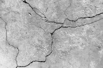 Crack on a cement wall