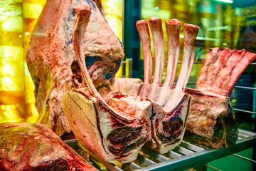 Aging beef in the chamber, a rib eye and a Tomahawk