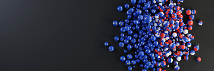 Political relationships between Europe and Russia, original 3d rendering