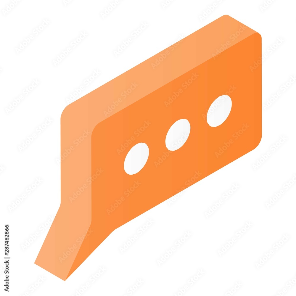 Aufkleber chat bubble icon. isometric of chat bubble vector icon for web design isolated on white background