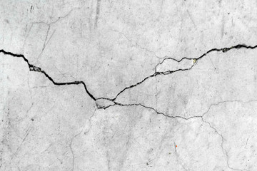 Crack on a cement wall