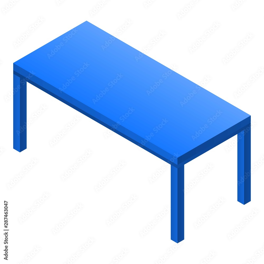 Poster computer table icon. isometric of computer table vector icon for web design isolated on white backgr