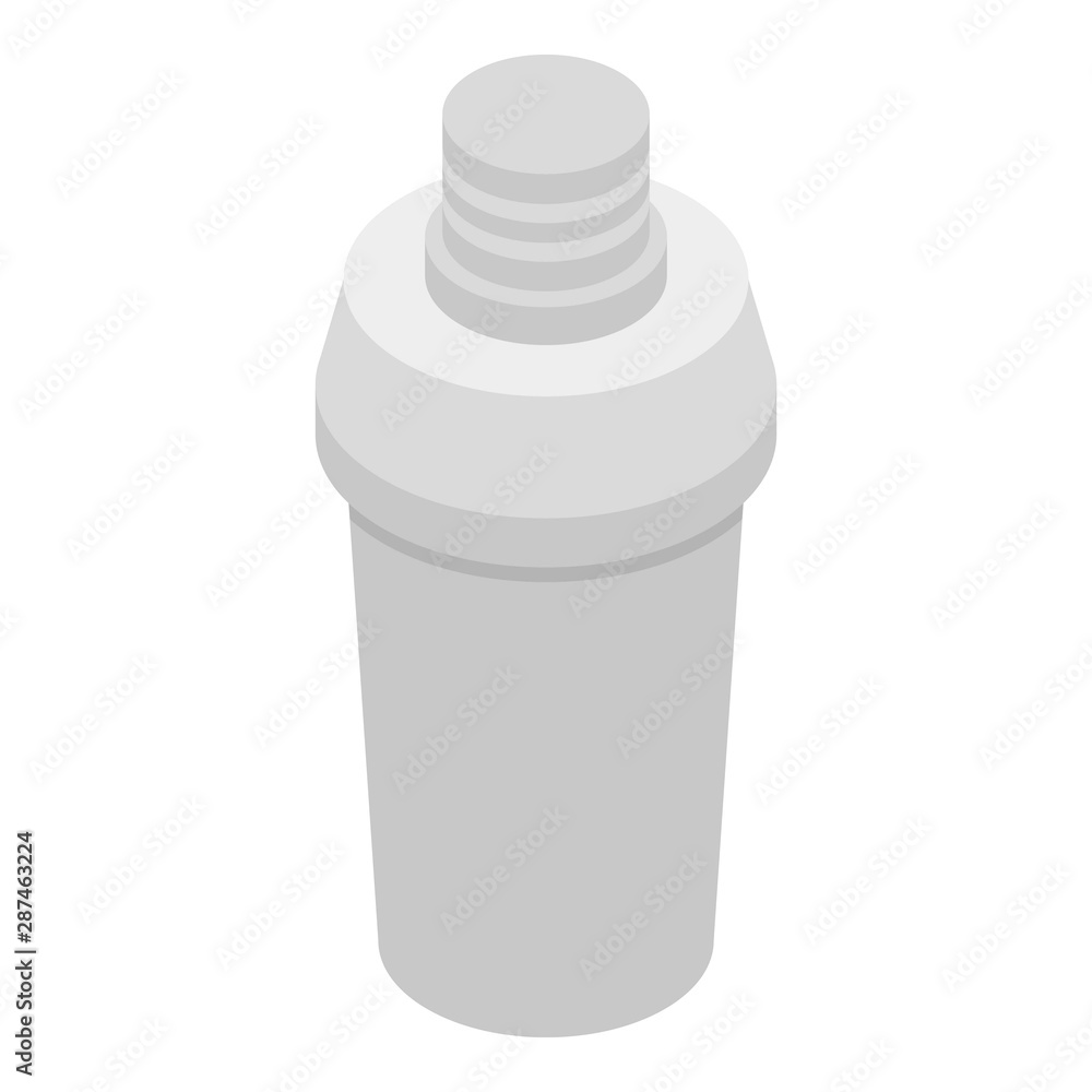 Poster mixer shaker icon. isometric of mixer shaker vector icon for web design isolated on white background