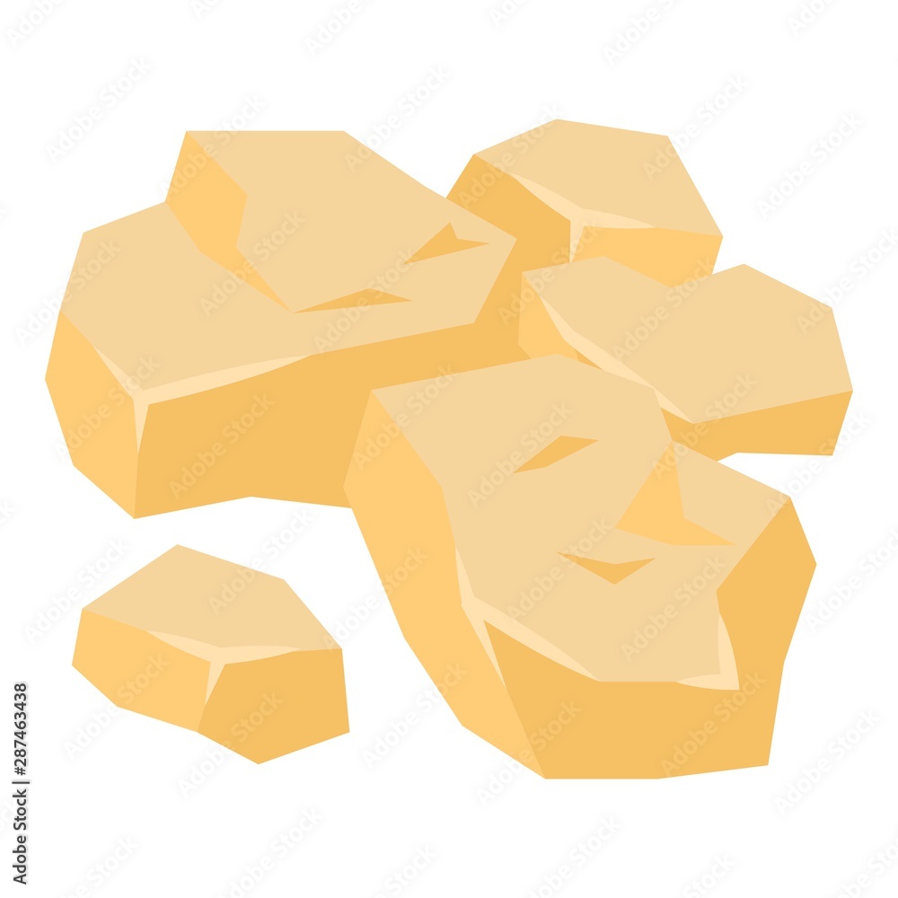 Poster caramel icon. isometric of caramel vector icon for web design isolated on white background