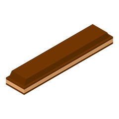 Cocoa bar icon. Isometric of cocoa bar vector icon for web design isolated on white background