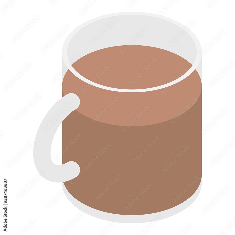Aufkleber cocoa mug icon. isometric of cocoa mug vector icon for web design isolated on white background