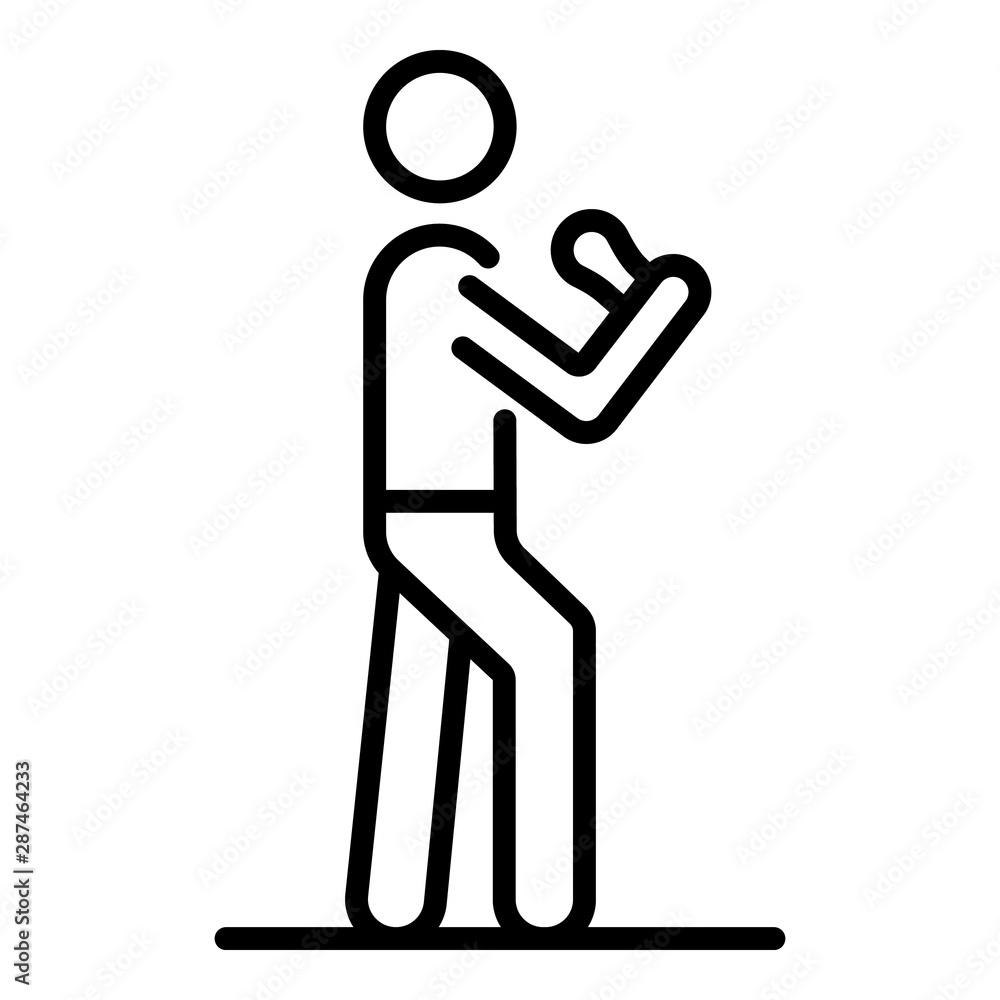 Poster singer with microphone icon. outline singer with microphone vector icon for web design isolated on w