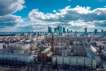 Warszawa z lotu ptaka