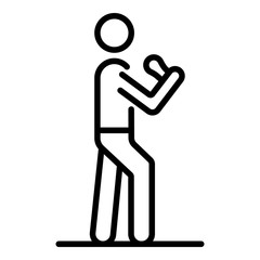 Singer with microphone icon. Outline singer with microphone vector icon for web design isolated on white background