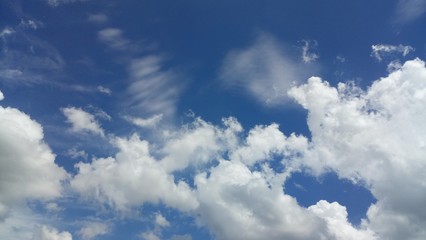 Naklejka na ściany i meble Cloud Formations On A Warm Summer Day
