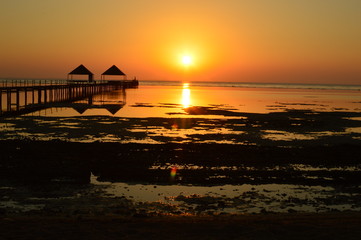 wonderful sunrise on the red sea